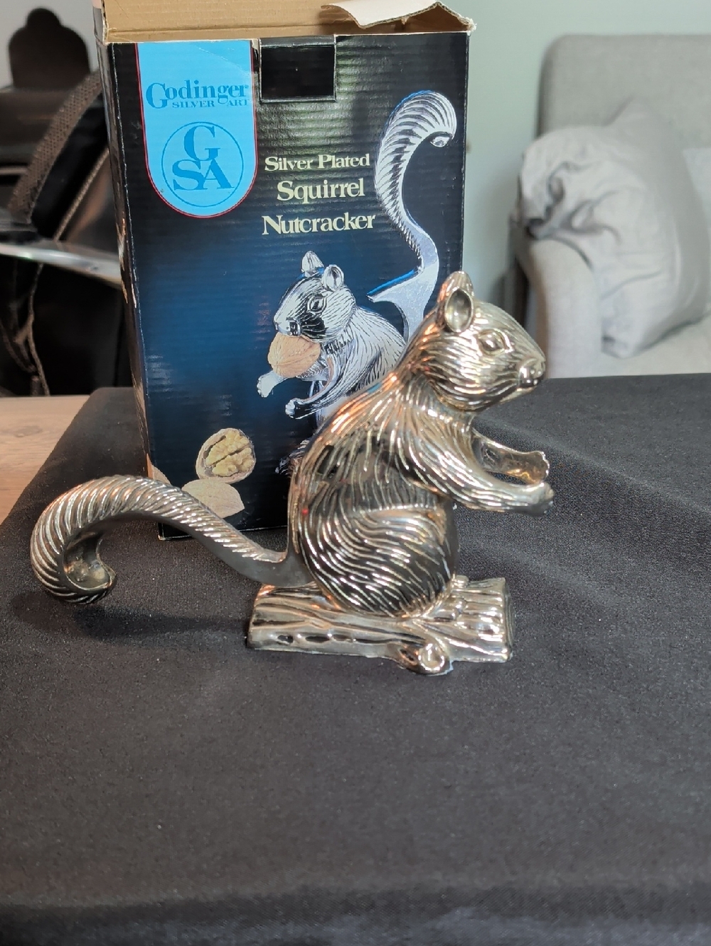 Godinger Silver-Plated Squirrel Nutcracker In Box